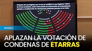 El PP hace valer su mayoría en el Senado para aplazar la votación de la rebaja de penas de etarras [upl. by Farrish]