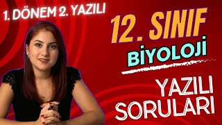 12 SINIF BİYOLOJİ 1 DÖNEM 2 YAZILIYA HAZIRLIK  PDF 2023  2024 [upl. by Caassi]