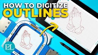 How to Digitize Outlines for Machine Embroidery  Design Doodler [upl. by Ozan]