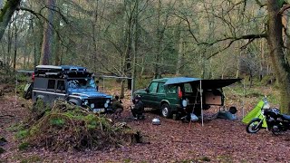 4x4 Defender  Woodland Overnight Cook amp Camp [upl. by Yul]