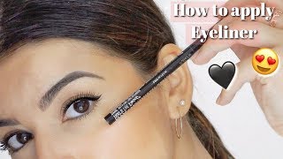 COME METTERE L EYELINER PERFETTO IN 2 STEP 🖤 TUTORIAL FACILE PER PRINCIPIANTI  Claudia Pellicciaro [upl. by Yrtneg]