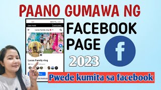 Paano gumawa ng Facebook Page  how to create facebook page update cellphone [upl. by Azilef]