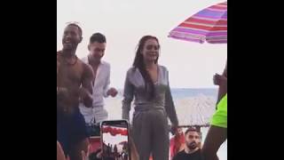 Lindsay Lohans viral dance moves at her Lohan Beach House Mykonos [upl. by Haldane]