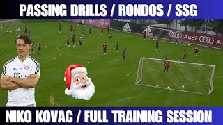 Passing Drills  Rondos  SSG  Full Training Session  Niko Kovac [upl. by Ammej]