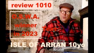 ralfy review 1010  Arran 10yo 46vol OSWA winner 2023 [upl. by Anelyak]