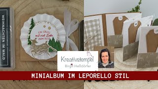 Anleitung Minialbum im Leporello Stil  Leporello Weihnachten im Wald [upl. by Sandy]