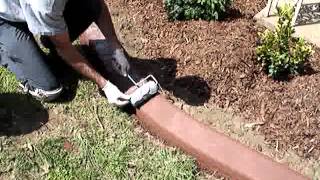 Adding stamped or rolled design to concrete curbing [upl. by Akyeluz]