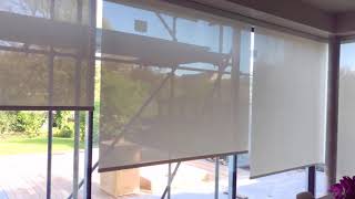 Somfy Sonesse 30 roller blinds fitted in Hove to cover sliding patio doors [upl. by Sharlene381]