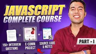 JavaScript Full Course Tutorial for Beginners in Hindi🔥Free Notes with 10 Projects  P1 [upl. by Ahsinal890]