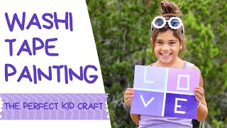 Washi Tape Painting  Washi Tape Art  Summer Crafts for Kids [upl. by Faso]