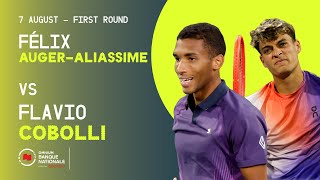 AUGERALIASSIME VS COBOLLI  NATIONAL BANK OPEN  MONTRÉAL  ROUND 1 [upl. by Adnilrev807]