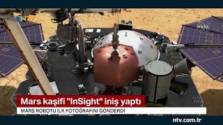 Mars kaşifi InSight iniş yaptı  Dünyaya ilk görüntüyü de gönderdi [upl. by Deer]