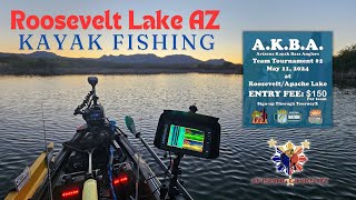 Fishing Kayak Tournament  Roosevelt Lake AZ hosted by AKBA Arizona Kayak BASS Anglers fishing [upl. by Kciredec]