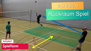 🇩🇪  2x vs 2x Rückraum Spiel  🏐 Volleyball Spielform [upl. by Eiddal]