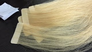 LEARN MAKING TAPE HAIR EXTENSIONS ЛЕНТИРОВАНИЕ ВОЛОС ЛЕНТОЧНЫЕ ВОЛОСЫ [upl. by Hoxie926]