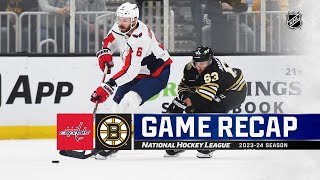 Capitals  Bruins 210  NHL Highlights 2024 [upl. by Harberd]