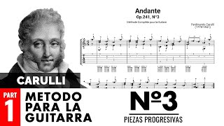 Ferdinando Carulli  Op241 Nº3 Andante  Método Completo para la Guitarra [upl. by Llewkcor]