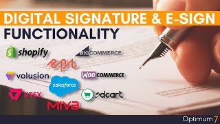 Digital Signature and eSign Functionality for Volusion Bigcommerce Shopify Magento Wordpress [upl. by Cyb]