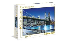 quotNew Yorkquot  Clementoni 1500 piece puzzle Timelapse [upl. by Ecerahs923]