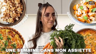 UNE SEMAINE DANS MON ASSIETTE version carottes  idée repas recette meal prep [upl. by Uni746]