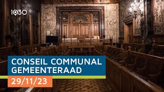 Conseil communal du 29112023  Gemeenteraad van 29112023 [upl. by Uyr]