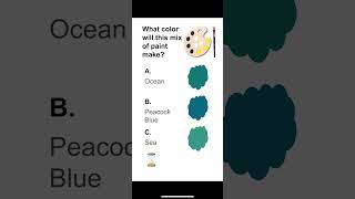 Mixing Paint Color Can you guess the color green blues Are you color smart art colorguessing [upl. by Dadivitan]