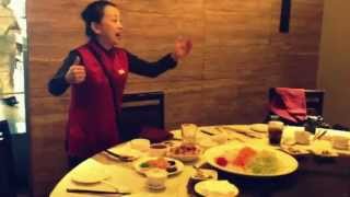 Lao Yu Sheng （捞鱼生）at Silk Road Restaurant [upl. by Dnomaid]