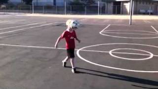 Evan Rotundo  7 years old  239 juggles [upl. by Ennaitsirk]