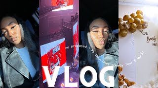 Surprise proposal  We Them Ones Comedy Tour amp More  Weekly vlog [upl. by Eillib]