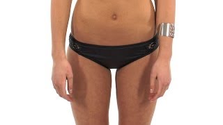 Bikini Lab SGT Leopard Leatherette Laser Cut Hipster Bottom  SwimOutletcom [upl. by Laufer]