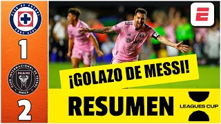 GOLAZO DE MESSI Debut SOÑADO con Inter Miami Gol de tiro libre Victoria vs Cruz Azul  Leagues Cup [upl. by Almund]