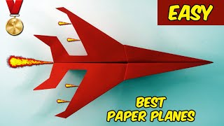 EASY Paper Plane that FLY FAR  How to Make Paper Airplane EASY that FLY FAR  Super Sonic Plane [upl. by Aulea331]