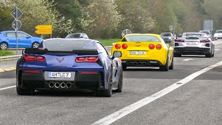 Cars Leaving Nürburgring Tankstelle  Shelby GT350 Crazy RS3 SF90 NSX GT4 Decat M3 G80 C63 [upl. by Sobel112]