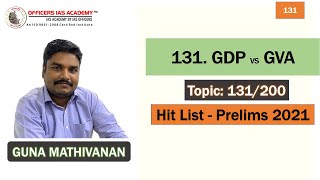 GDP vs GVA  Topic 131 200  Current Affairs Prelims 2021  Mr Guna Mathivanan [upl. by Belva191]