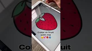 Color in my new berry mini sticker pack with me 🍓☺️ procreatetutorial colorwithme procreatetips [upl. by Kelwunn]