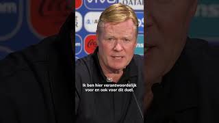 Valentijn gaat er met een gestrekt been in tijdens de persconferentie 🚨koeman oranje euro2024 [upl. by Manella]