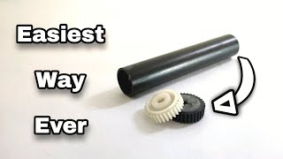 how to make a gear of any size using PVC pipe  creative diy [upl. by Kcin]