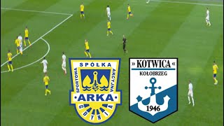 Arka Gdynia 50 Kotwica Kołobrzeg Skrót Meczu  FORTUNA 1 LIGA 2425 [upl. by Zaria339]