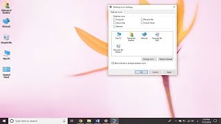 شرح طريقة إظهار أو إخفاء أيقونات سطح المكتب فى ويندوز 10 [upl. by Syxela848]