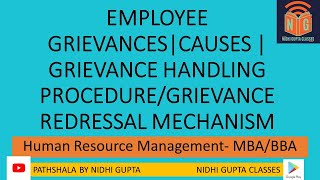 Employee Grievances in HRM  Causes amp Handling procedure of Grievances  essentials of procedure [upl. by Joachima]