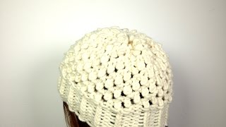 How to Loom Knit a Popcorn Hat DIY Tutorial [upl. by Eceela]