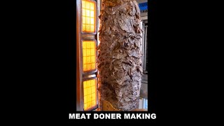 Turkish yaprak Leaf Doner Recipe How to make Meat doner kebab shorts [upl. by Iatnohs377]