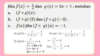 Jika fx  1x dan gx  2x 1 tentukan f o g x [upl. by Kendrick]