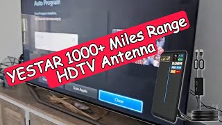 YESTAR 2024 Upgraded 1000 Miles Range TV Antenna Free Channels HDTV Digital Antenna Review [upl. by Tdnarb262]