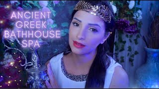 ASMR World Spa  ANCIENT GREECE Bath House 🌿Bathing you Oil amp Stone Beauty Treatment [upl. by Ydner]