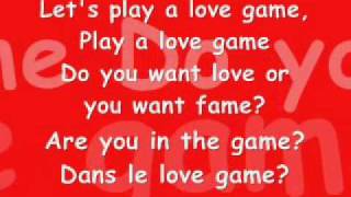 love game  Lady GaGa Lyrics [upl. by Atnoek]