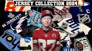 My Sports Jerseys Collection 2024  NFL NHL MLB NBA NCAA MiLB [upl. by Fendig]