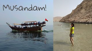 Musandam Dibba Oman Vlog  Snorkelling Banana Boat Ride Dhow Cruise  Dubai 8 [upl. by Lexine]