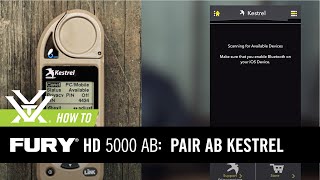 How to pair a Kestrel® 5700 Elite to the Fury® HD 5000 AB [upl. by Gotthelf731]