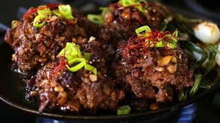 Minced Seasoned amp Grilled Beef Ribs Tteokgalbi  떡갈비 [upl. by Namron]